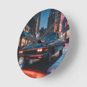 WANDUHREN ラウンド壁時計 (傾斜)