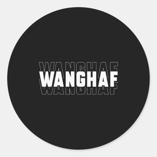 Wanghafミーム面白い皮肉引用アパレル ラウンドシール (正面)