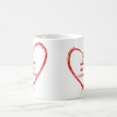 Wanna Be My Valentineがハートに印刷 コーヒーマグカップ (中央)