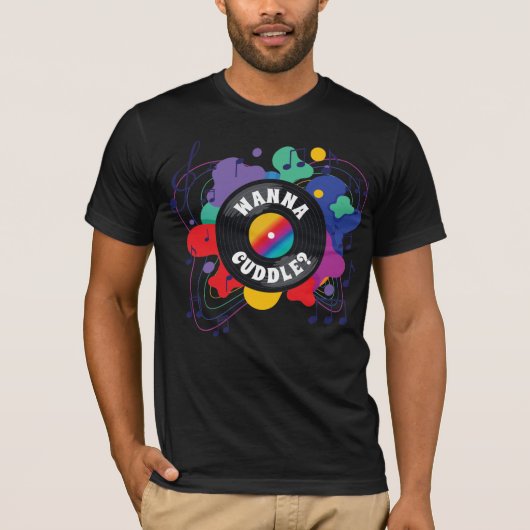 Wanna Cudle -デザイン#1 - Tシャツ(C) Tシャツ (正面)