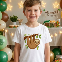 Wanna hang out? sloth kids トドラーTシャツ