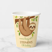 Wanna hang out? sloth kids birthday 紙コップ (裏面)