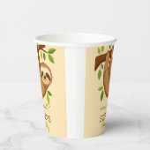 Wanna hang out? sloth kids birthday 紙コップ (右)