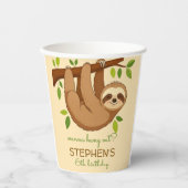 Wanna hang out? sloth kids birthday 紙コップ (正面)