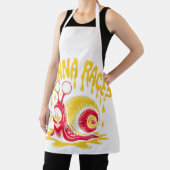 Wanna Race? Funny Melting Snail Ironic All-Over Pr エプロン (インサイチュ)