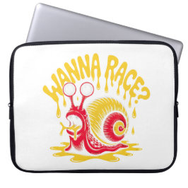 Wanna Race Funny Melting Snail Ironic Laptop Sleev ラップトップスリーブ