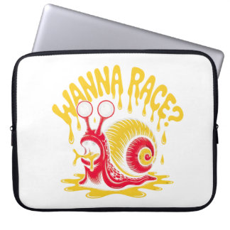 Wanna Race Funny Melting Snail Ironic Laptop Sleev ラップトップスリーブ