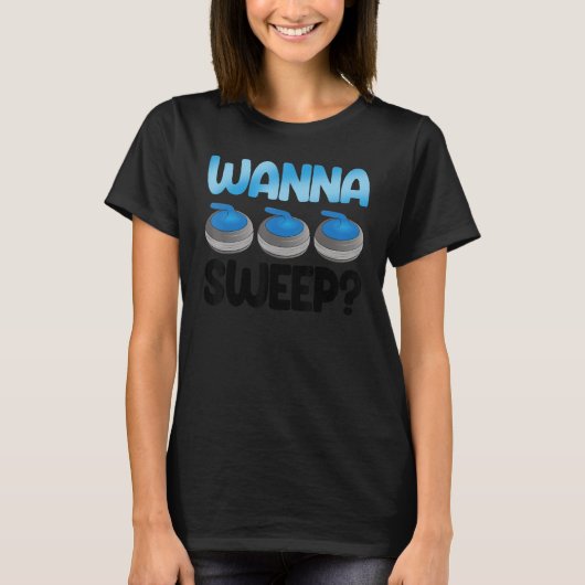 Wanna Sweep Curling Men World's Greatest Curling D Tシャツ (正面)