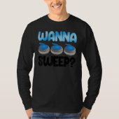 Wanna Sweep Curling Men World's Greatest Curling D Tシャツ (正面)