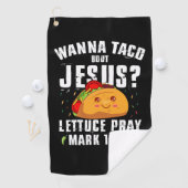 Wanna Taco Bour Jesus Cinco de Mayo Christian ゴルフタオル (インサイチュ)