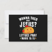 Wanna Taco Bour Jesus Cinco de Mayo Christian サンキューカード (正面)