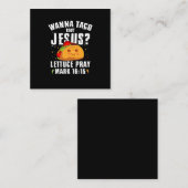 Wanna Taco Bour Jesus Cinco de Mayo Christian スクエア名刺 (正面/裏面)