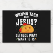 Wanna Taco Bour Jesus Cinco de Mayo Christian スパークリングワインラベル (シングルラベル)