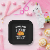Wanna Taco Bour Jesus Cinco de Mayo Christian ペーパープレート (パーティー)