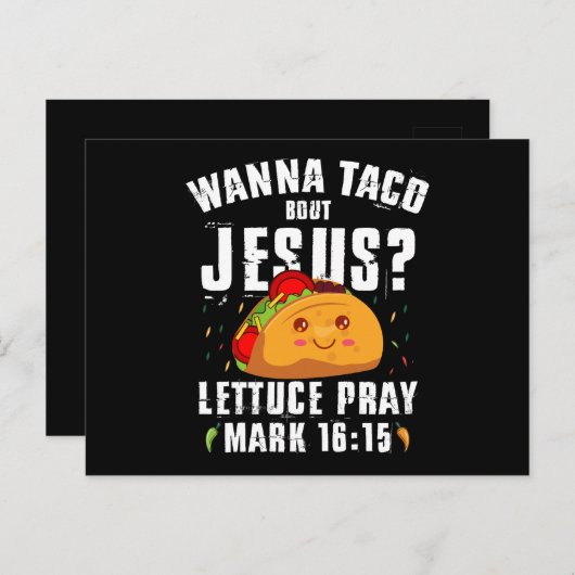 Wanna Taco Bour Jesus Cinco de Mayo Christian ポストカード (正面/裏面)