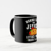 Wanna Taco Bour Jesus Cinco de Mayo Christian マグカップ (正面左)