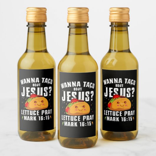 Wanna Taco Bour Jesus Cinco de Mayo Christian ワインラベル (ボトル)