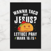 Wanna Taco Bour Jesus Cinco de Mayo Christian ワインラベル (シングルラベル)