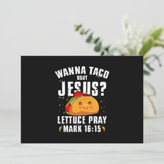 Wanna Taco Bour Jesus Cinco de Mayo Christian 招待状 (スタンド正面)