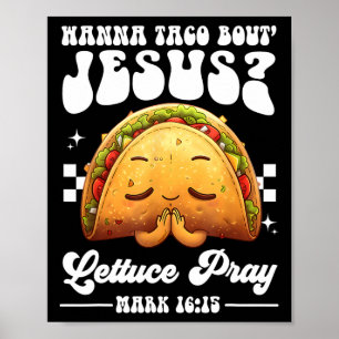 Wanna Taco Bour Jesus Cinco De Mayo Women Chri ポスター