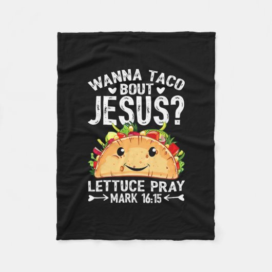 Wanna Taco Bout Jesus Cinco De Mayo Women Men フリースブランケット (正面)