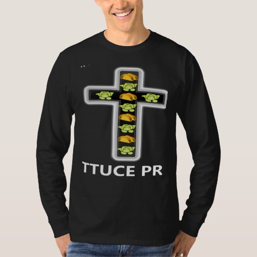 Wanna Taco Bout Jesus Lettuce Pray Christian Pun L Tシャツ (正面)