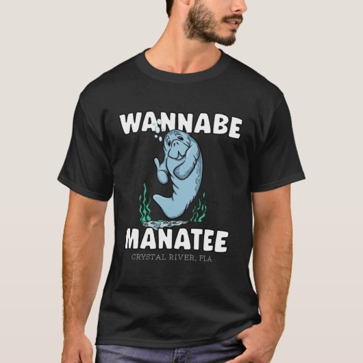 WANNABEマナティーCRYSTALリバーフラマナティー Tシャツ (正面)