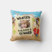 Want Cowboy with Photo and Name, Little Boy クッション (正面)