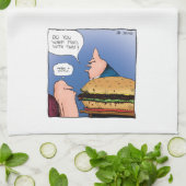 Want Fries with That - 面白いキャラクターのタオル キッチンタオル (折り畳み)