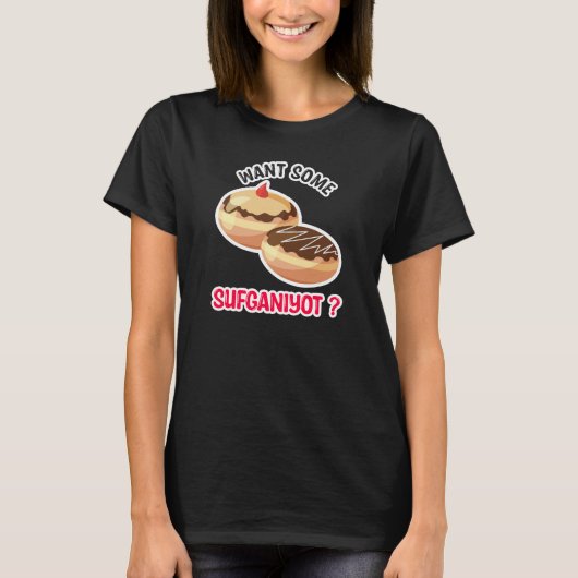 Want Some Sufganiyot | Hanukkah Festival Tシャツ (正面)