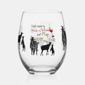 | Want to Drink Wine & 遊 with Goats ステムなしワイングラス (正面)
