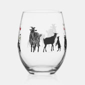 | Want to Drink Wine & 遊 with Goats ステムなしワイングラス (右)
