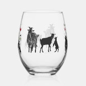 | Want to Drink Wine & 遊 with Goats ステムなしワイングラス (左)