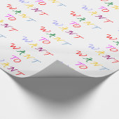 want to want multicolore ラッピングペーパー (角)