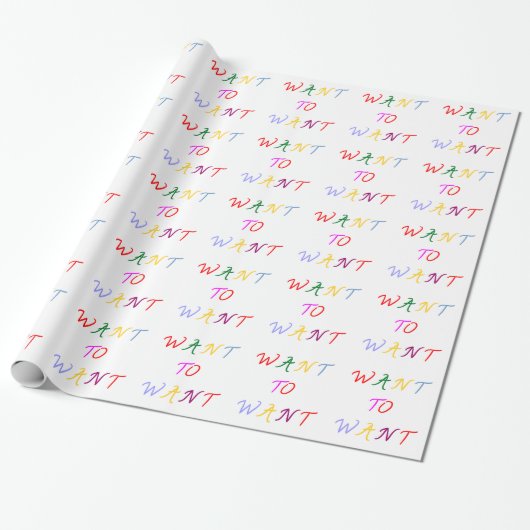 want to want multicolore ラッピングペーパー (アンロールド)