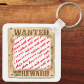 WANTEDポスター写真フレーム キーホルダー (裏面)