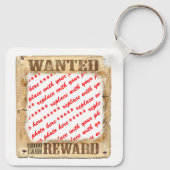 WANTEDポスター写真フレーム キーホルダー (裏面)