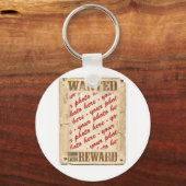 WANTEDポスター写真フレーム キーホルダー (正面)