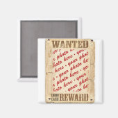 WANTEDポスター写真フレーム マグネット (正面/裏面)