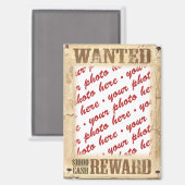 WANTEDポスター写真フレーム マグネット (正面/裏面)