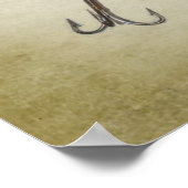 WANTEDポスター – 古い魚釣りのルアーと収集品 ポスター (角)