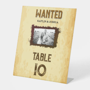 WANTED 🤠カウボーイ結婚のテーブル番号 台座サイン