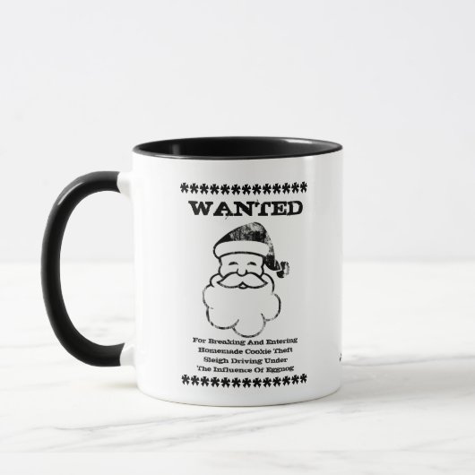 WANTED （サンタクロース） - A MisterP Mug マグカップ (左)
