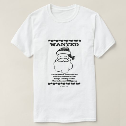 WANTED (サンタクロース) - MisterPシャツ Tシャツ (デザイン正面)