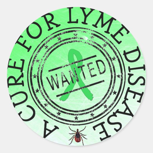 Wanted: A Cure for Lyme Disease STICKERS ラウンドシール (正面)