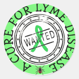 Wanted: A Cure for Lyme Disease STICKERS ラウンドシール