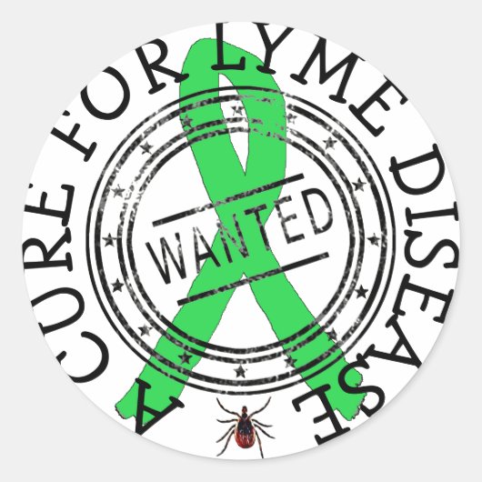 Wanted: A Cure for Lyme Disease STICKERS ラウンドシール (正面)