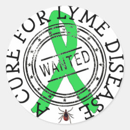 Wanted: A Cure for Lyme Disease STICKERS ラウンドシール