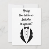 Wanted Best Man Custom Proposal 招待状 (裏面)