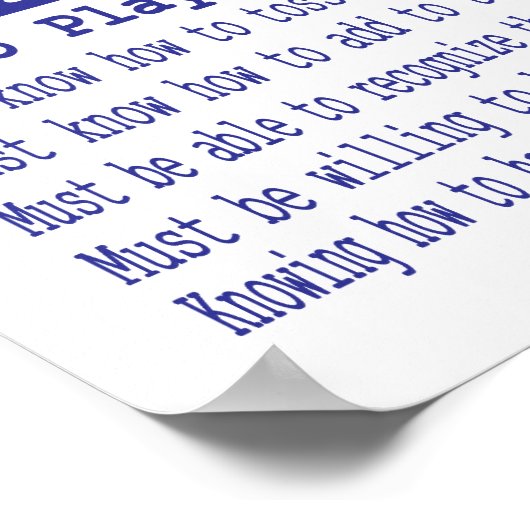 Wanted Bunco Players Poster ポスター (角)